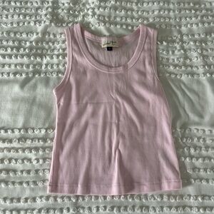 J. Crew Pink Ribbed Tank Top
